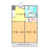 第２八束ハイツ 2DKの間取り