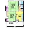 コーポサニーサイド 2Kの間取り