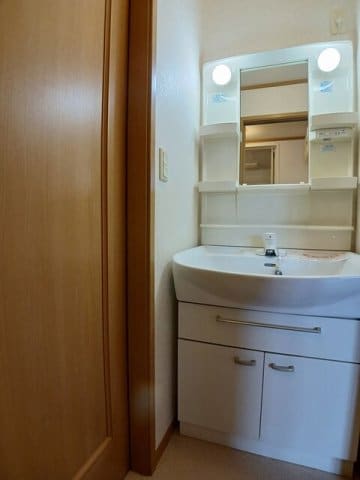 ゆったりとスペースのある洗面所 エアリーヴィラＮ