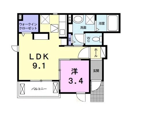 間取り図 カセッタ　Ｍ
