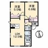 エターナルコートC 2LDKの間取り