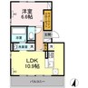 T's　Garden 1LDKの間取り