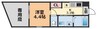 ゲレンデヴァーゲン森松 1Kの間取り