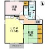 ヴェル　フレール・ 2LDKの間取り