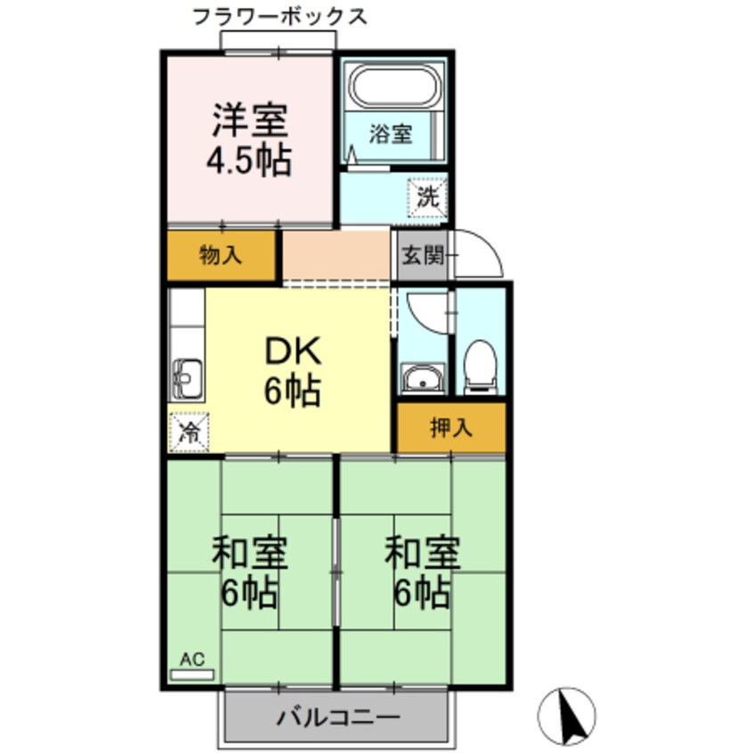 間取図 プレジール鈴蘭台・