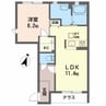 ビオラ天山 1LDKの間取り