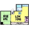 瓢六マンション 1LDKの間取り