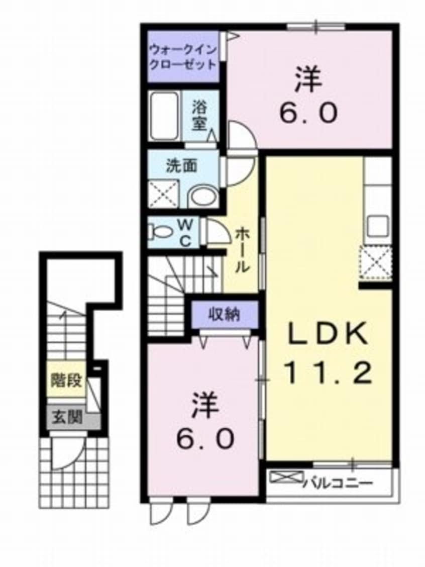 間取図 カルフール・Ｋ