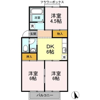 間取図 プレジール鈴蘭台・