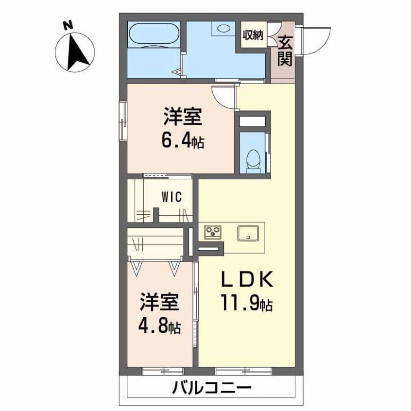 間取図 シャーメゾン石手白石