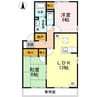 ヴィラ里音　さえずり館・ 2LDKの間取り