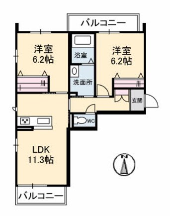 間取図 グランシャリオ小坂