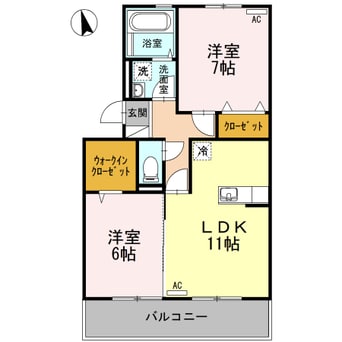 間取図 ルミエール朝生田・