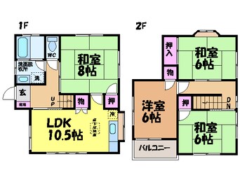 間取図 畑寺朝山ハウス・