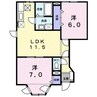 グリーンゲイブルズ　１０５ 2LDKの間取り