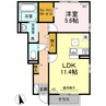 マルカート 1LDKの間取り