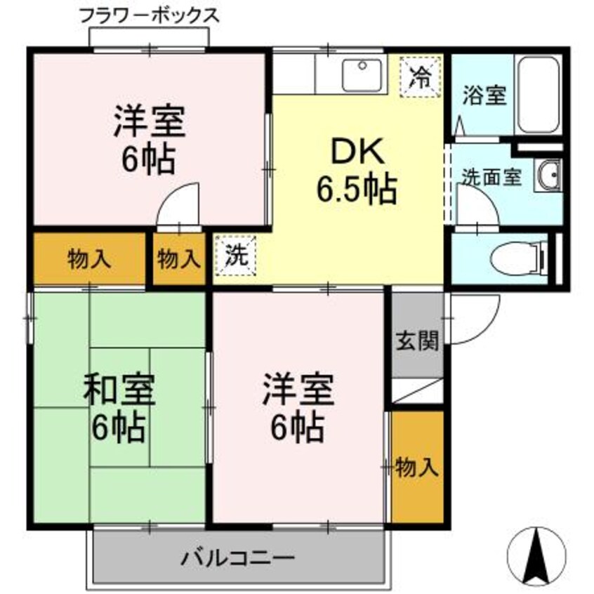 間取図 ベルメゾンおち　Ａ棟