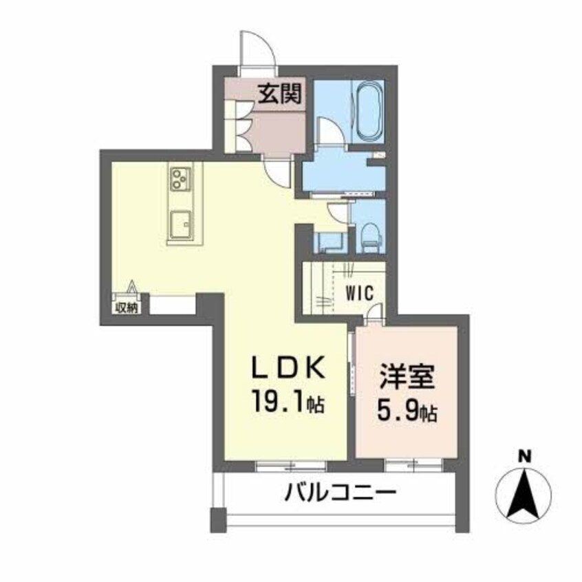 間取図 クールマノワール朝生田