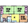 北久米町631-2貸家 3Kの間取り