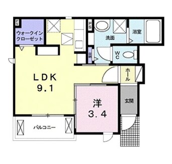 間取図 エル・クレール　Ⅰ