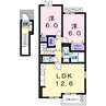 サニーヴィラ　Ⅰ 2LDKの間取り