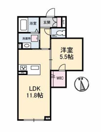 間取図 シャーメゾン石手白石