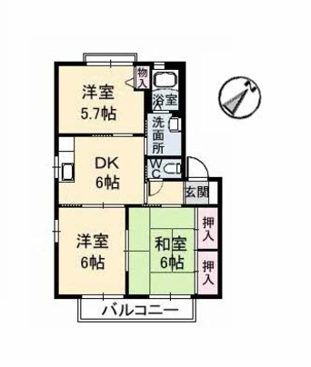 間取図 バリュージュＫ　Ａ棟