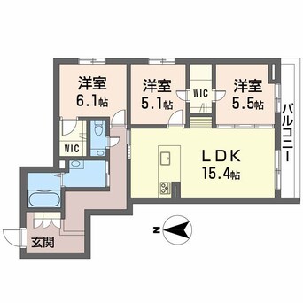 間取図 シャーメゾンステージ古川西　B