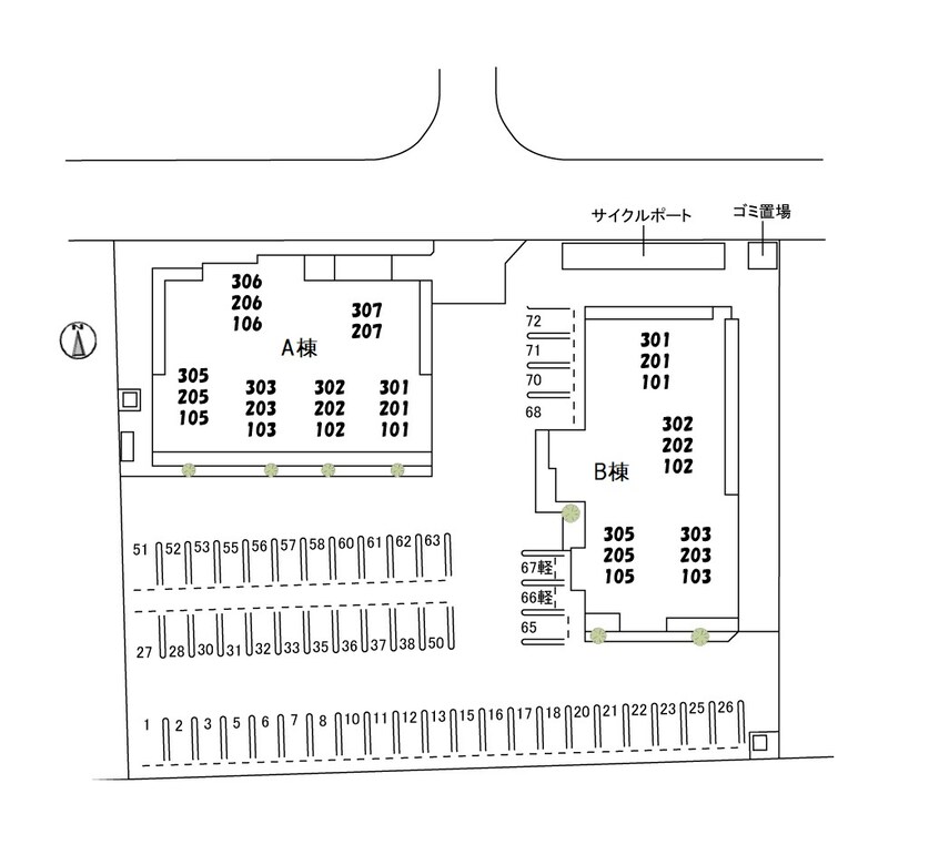  シャーメゾンステージ古川西　B