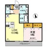 グレイス　B棟 1LDKの間取り