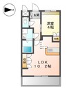 プラムガーデンYouki 1LDKの間取り