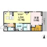 リヴェール中村 1LDKの間取り