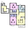 インフィニート　Ａ 2LDKの間取り