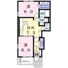 クラージュ 2DKの間取り