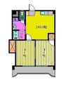 レジデンスＭ－１・ 2DKの間取り