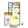 パティオ桃李・ 1LDKの間取り