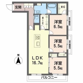 間取図 シャーメゾン　ルート３３