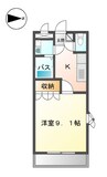 グランチェスタ 1Kの間取り