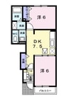 エアリーヴィラＮ 2DKの間取り