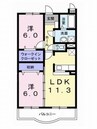 ポラリス 2LDKの間取り
