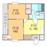 伊予鉄道横河原線/いよ立花駅 徒歩9分 3階 築16年 2DKの間取り