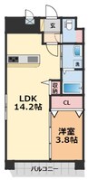 アプリール 1LDKの間取り