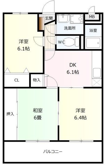 間取図 スクウェアガーデン東野・