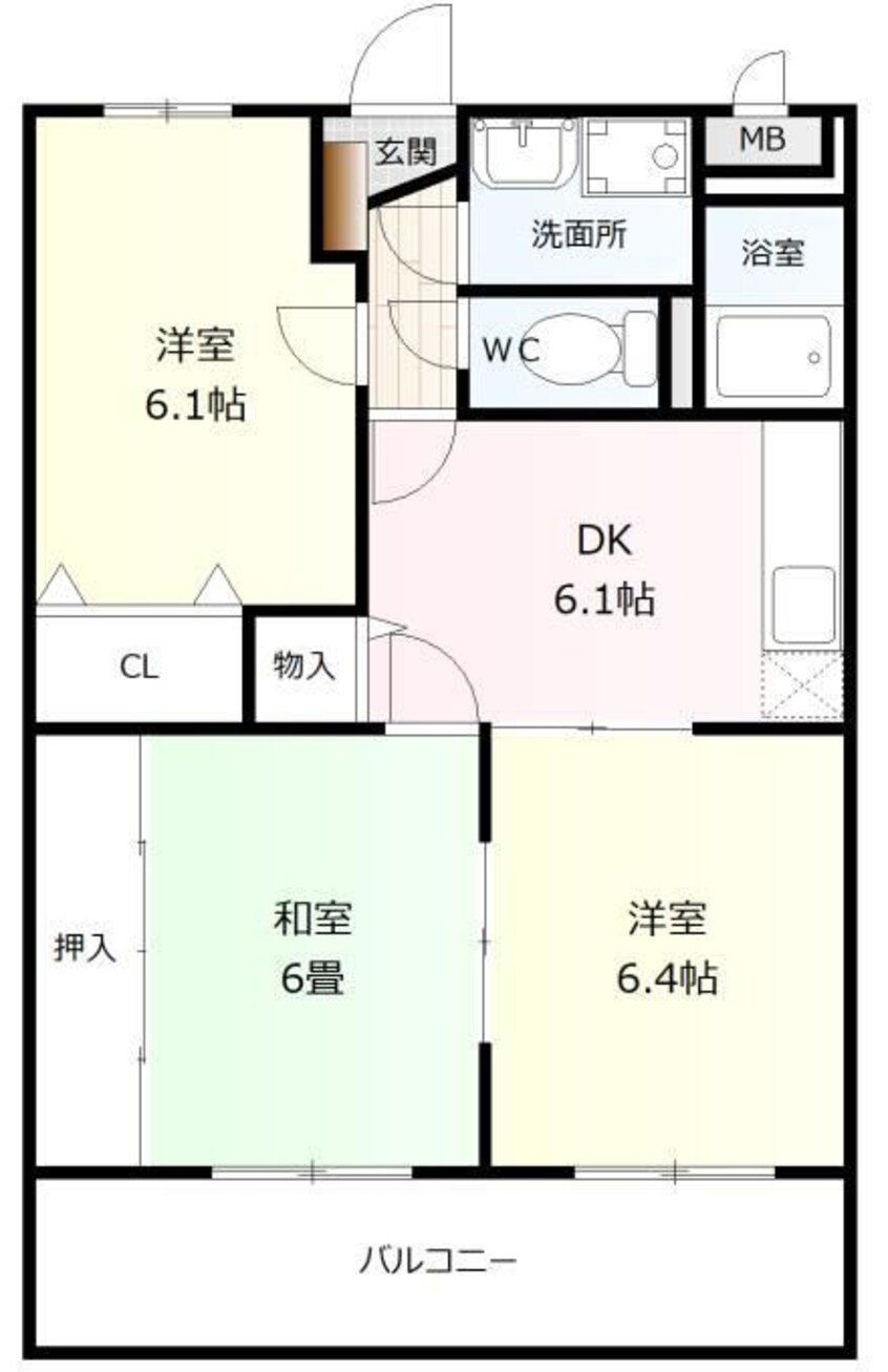 間取図 スクウェアガーデン東野・