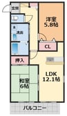 フォブールＫ＆Ｎ・ 2LDKの間取り