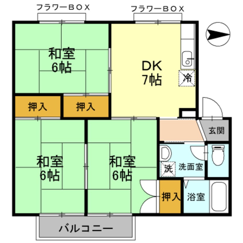 間取図 古川南ハイツＡ棟