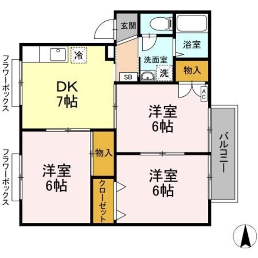 間取図 古川南ハイツＡ棟