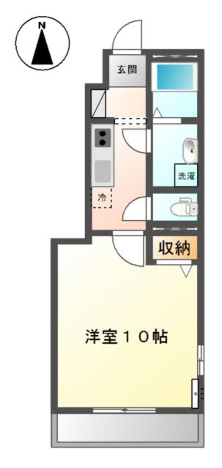 間取図 カメリア北土居　Ｂ