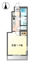 カメリア北土居　Ｂ 1Kの間取り