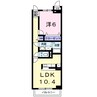 ＤＯＮＤＡハイツ 1LDKの間取り